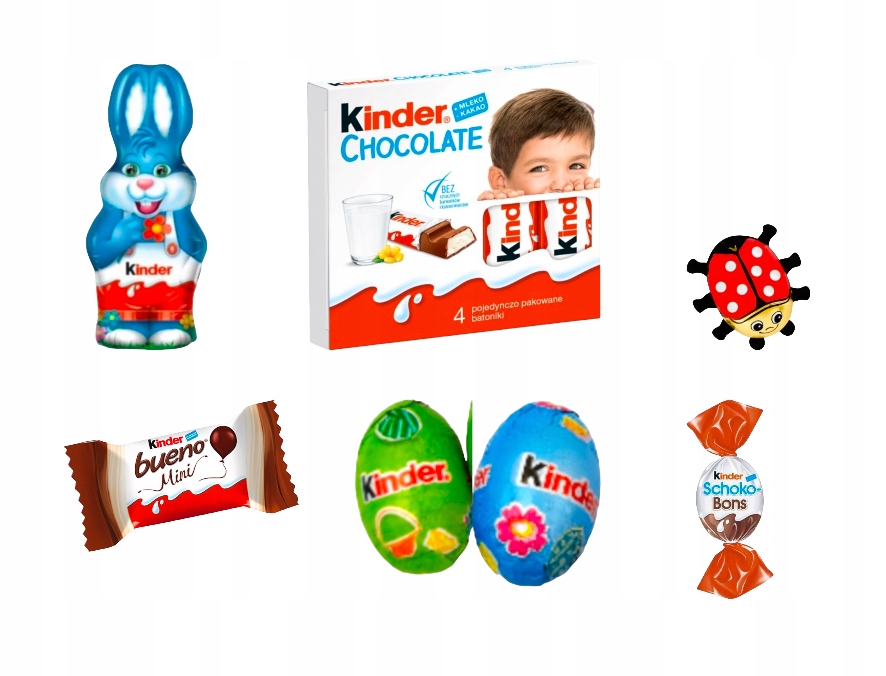 Paczka Słodyczy Kinder dla Dzieci Słodycze Wielkanoc Święta zajączek królik
