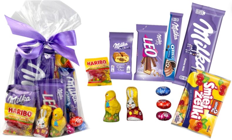 Milka zestaw słodyczy na święta paczka dla dzieci słodycze święta wielkanoc