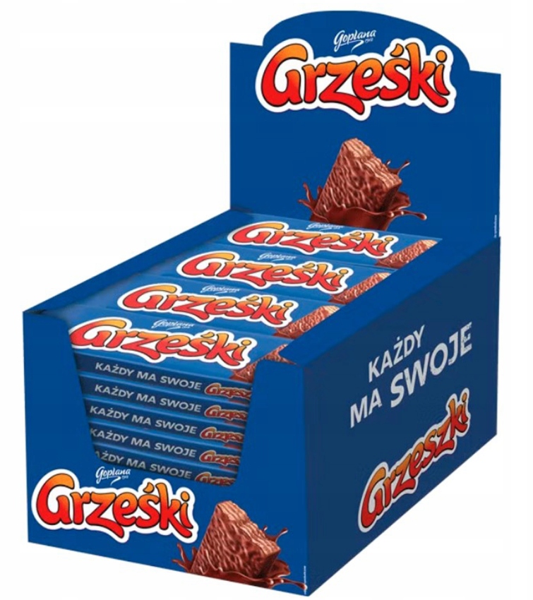 Goplana Grześki Batony Wafelki Nadziewane Kakaowe W Czekoladzie 36x36g
