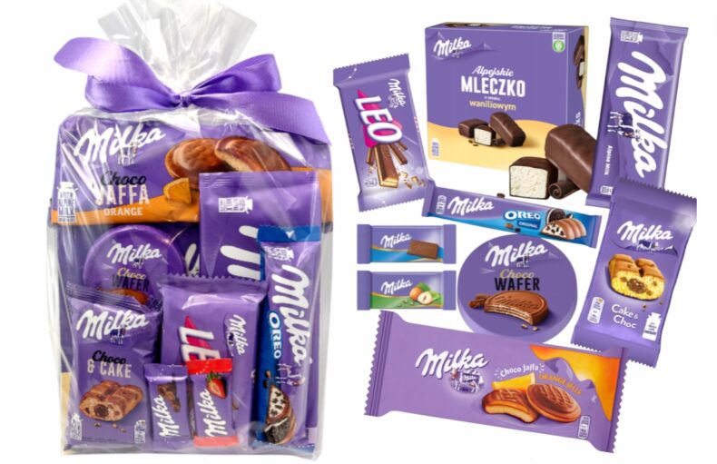 Milka ZESTAW SŁODYCZY dla dzieci  czekolada PACZKA mleczko