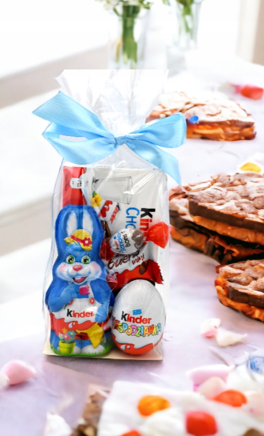 Zestaw Słodyczy Kinder Paczka Słodycze Królik Wielkanoc ŚWIĘTA JAJKO Zając