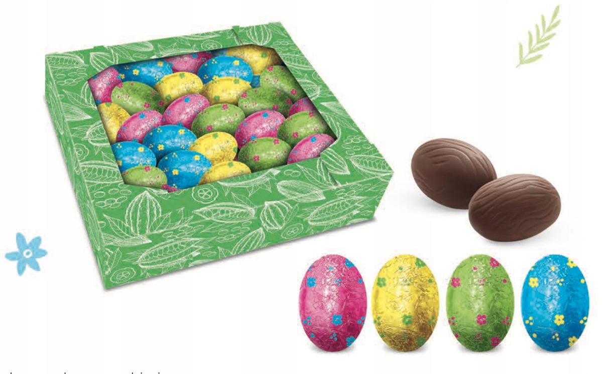 Baron Jajka Czekoladowe Mleczne Karmelowe Jajeczka Wielkanoc Koszyka 1 kg