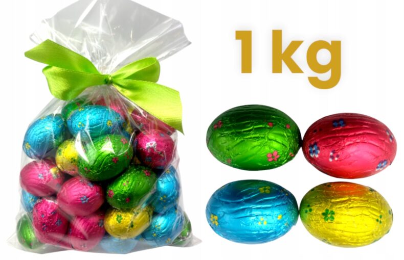 Baron Jajka Czekoladowe Mleczne Karmelowe Jajeczka Wielkanoc Koszyka 1 kg