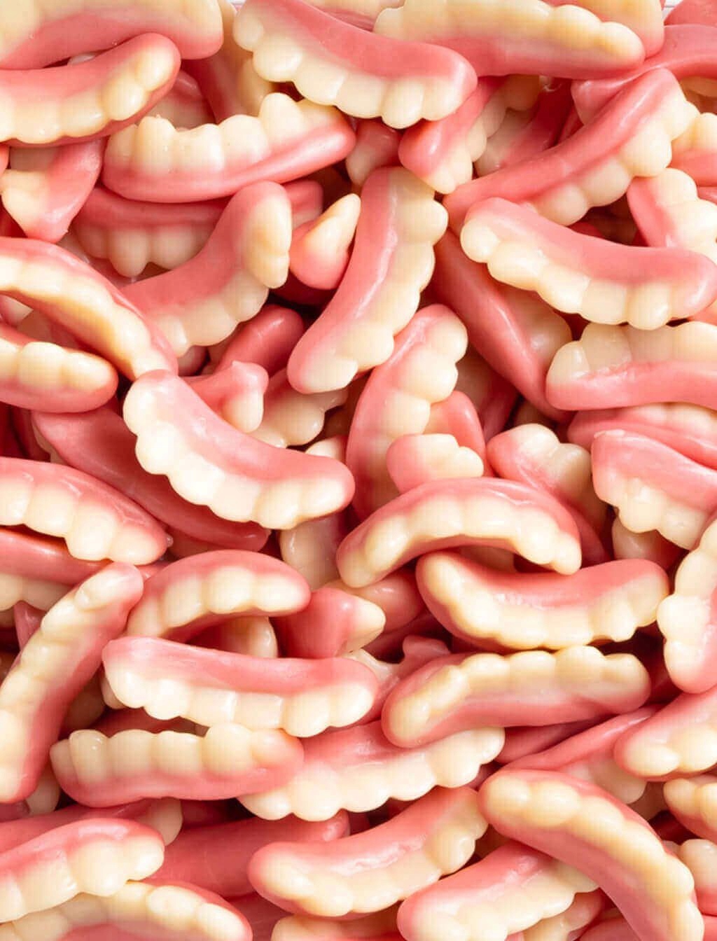 Vidal Żelki Truskawkowe Jelly Teeth Zęby Szczęki Na Halloween Szczęka 90g