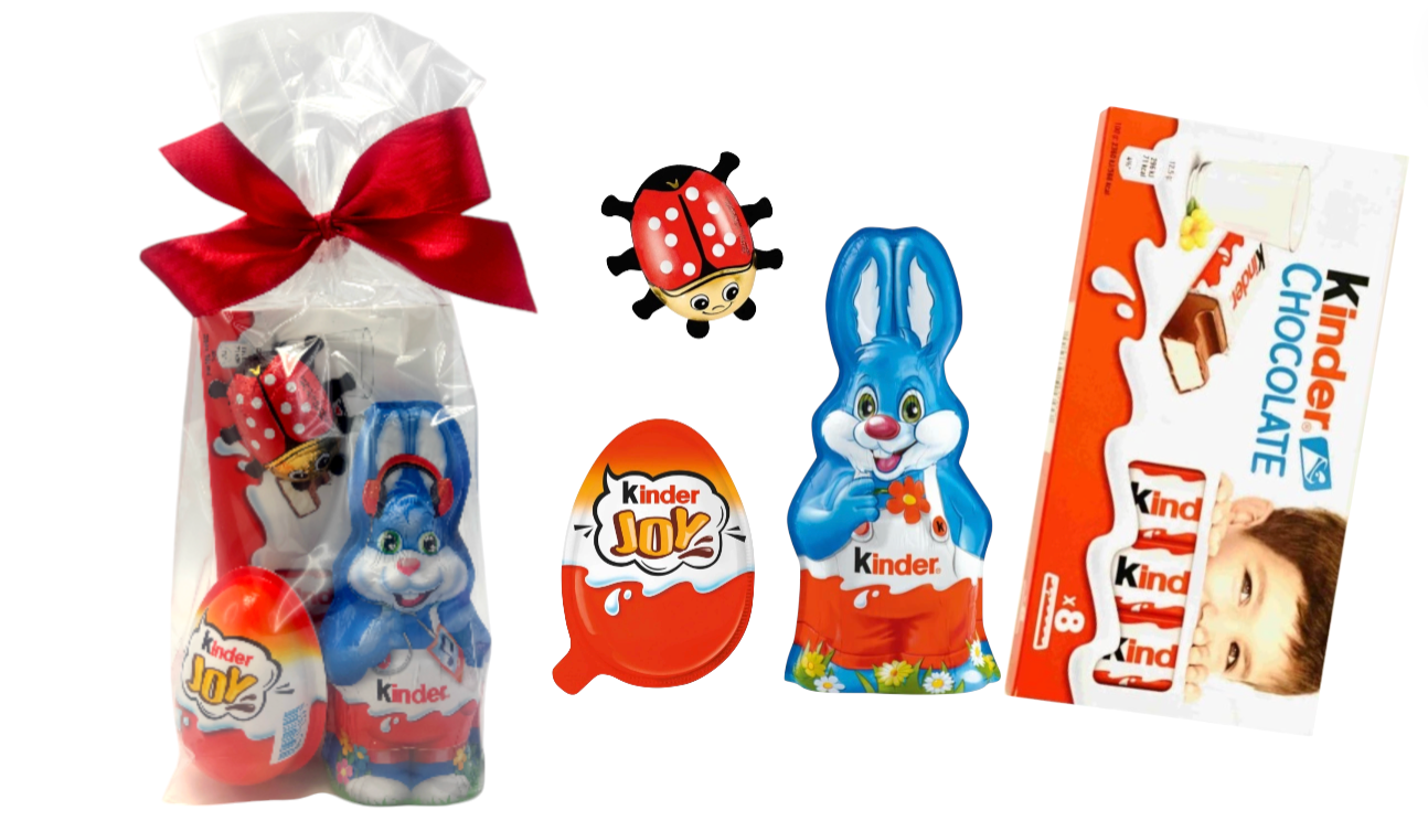 Zestaw Prezentowy Kinder dla dziecka na Wielkanoc królik Jajko Czekolada