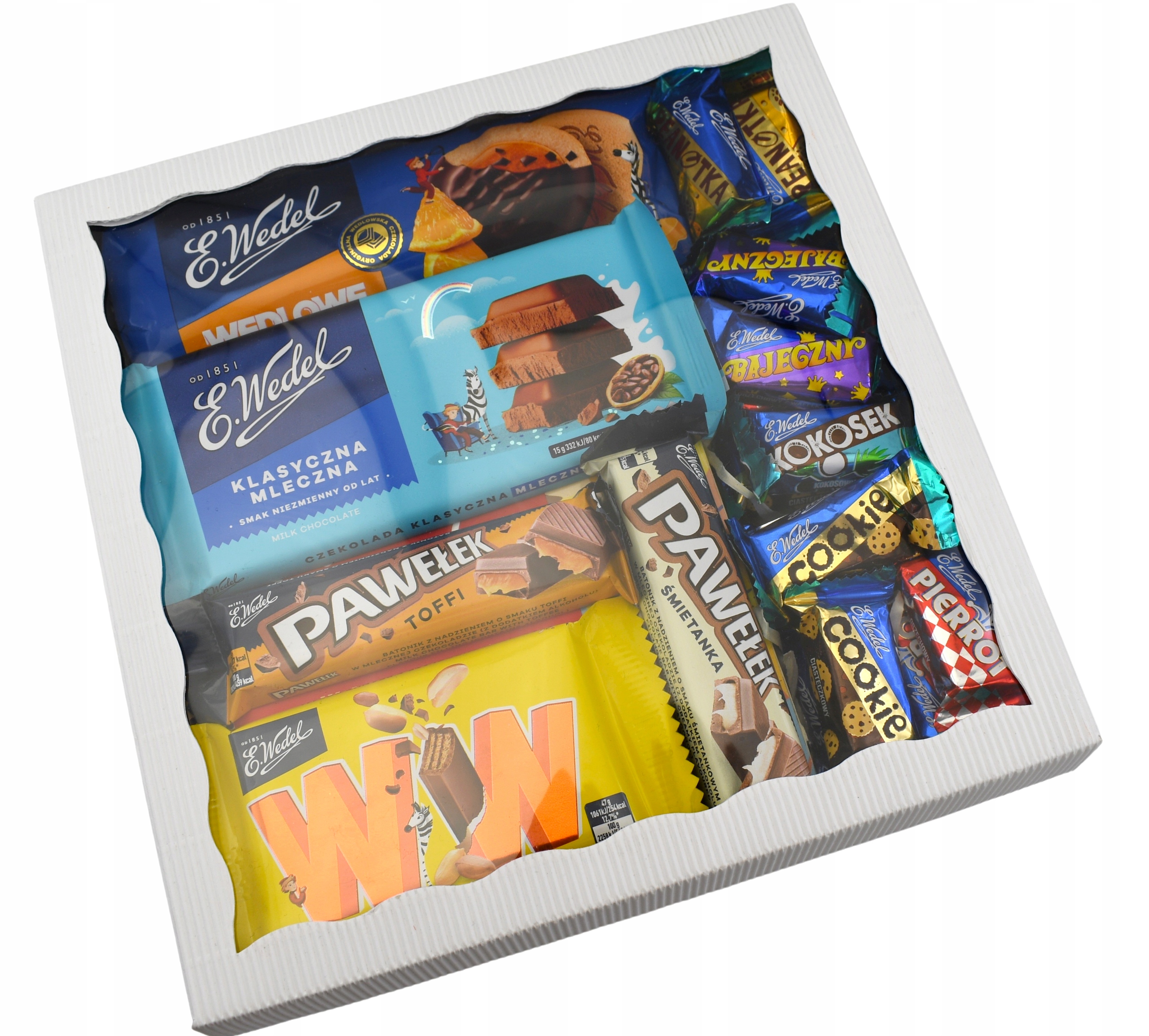 Kosz Wedel Zestaw Słodyczy Prezent urodziny ptasie mleczko święta