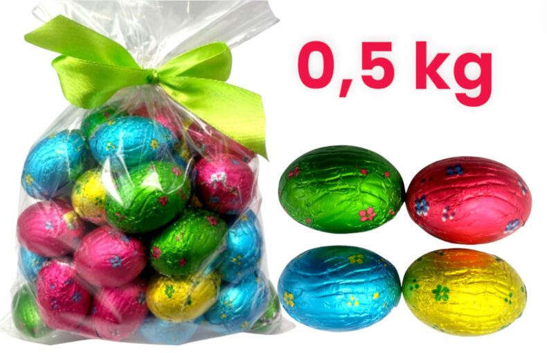 Baron Jajka Czekoladowe duże Karmelowe Jajeczka Wielkanoc Koszyka 0,5 kg