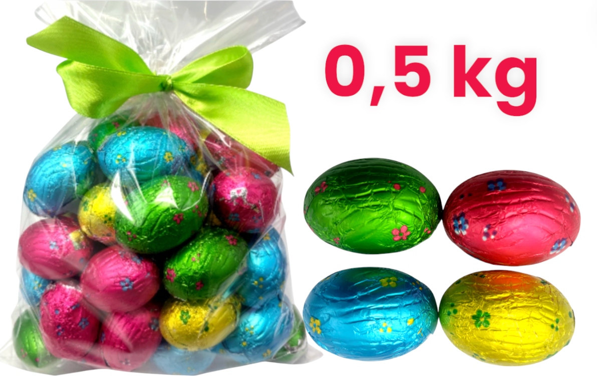 Baron Jajka Czekoladowe duże Karmelowe Jajeczka Wielkanoc Koszyka 0,5 kg