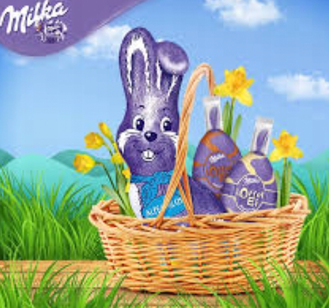 Milka Zajączek Królik Figurka Mleczna Czekolada Do koszyka Na Wielkanoc 45g