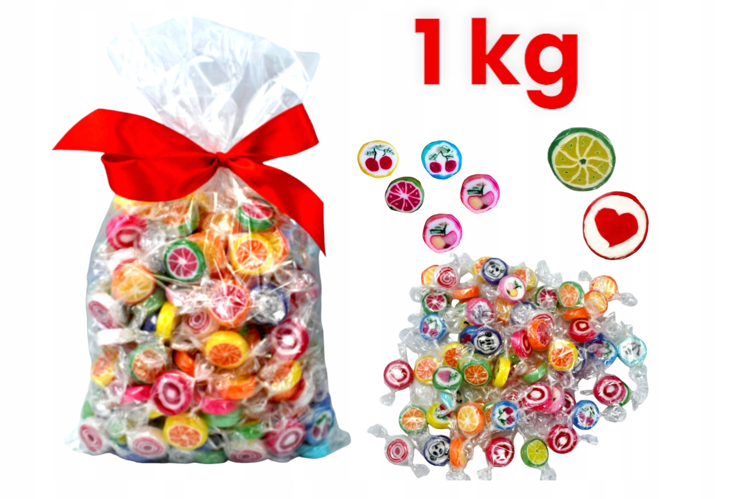 ROKSY Cukierki Cytruski liwocz owocowe landrynki lizakowe karmelki 1 kg