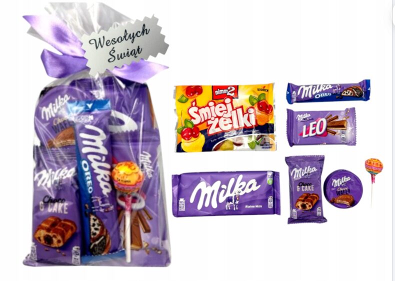 Słodycze Milki paczka zestaw dla dzieci święta czekolada milka