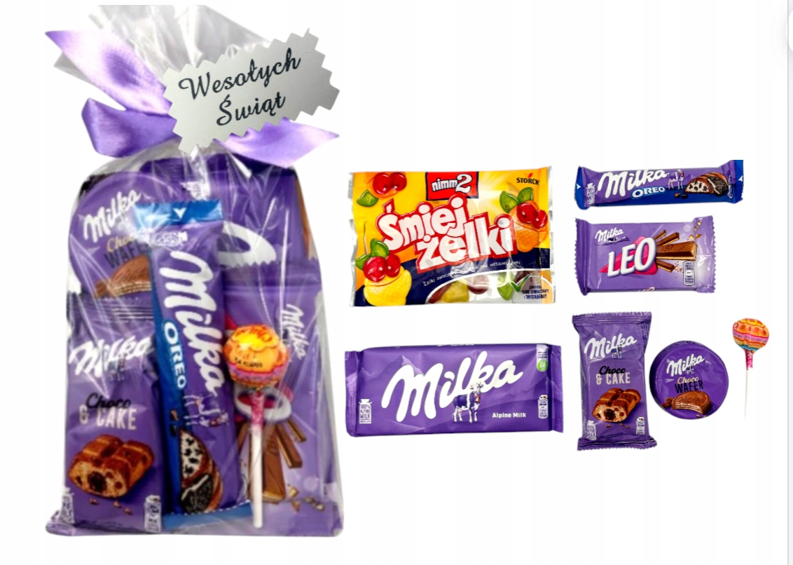 Słodycze Milki paczka zestaw dla dzieci święta czekolada milka