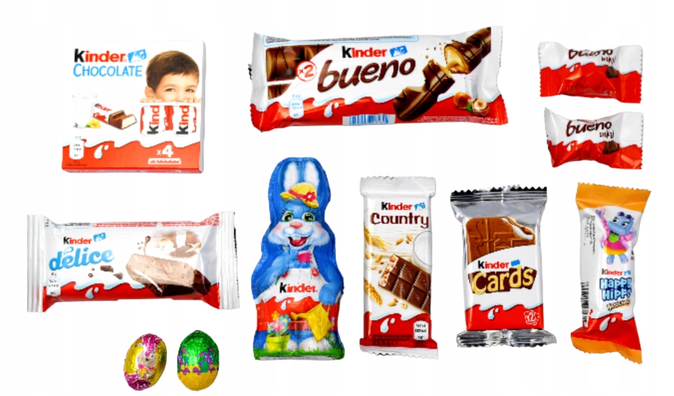 ZESTAW słodyczy Kinder paczka Wielkanocna ŚWIĘTA ZAJĄCZEK prezent królik