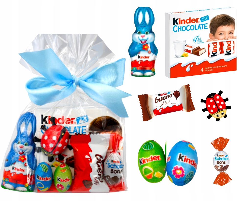 Paczka Słodyczy Kinder dla Dzieci Słodycze Wielkanoc Święta zajączek królik