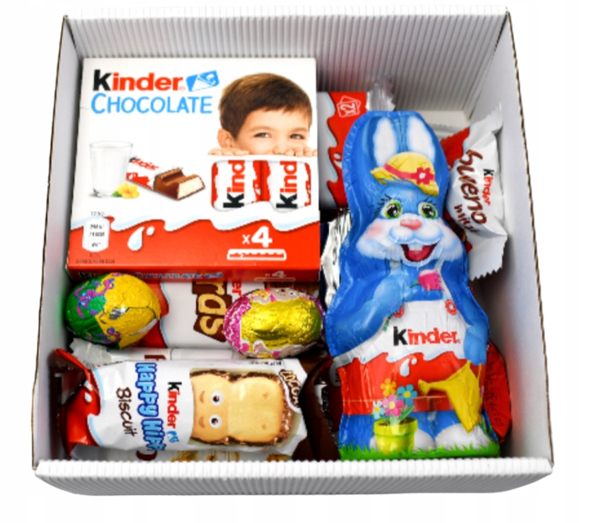 ZESTAW słodyczy Kinder paczka Wielkanocna ŚWIĘTA ZAJĄCZEK prezent królik