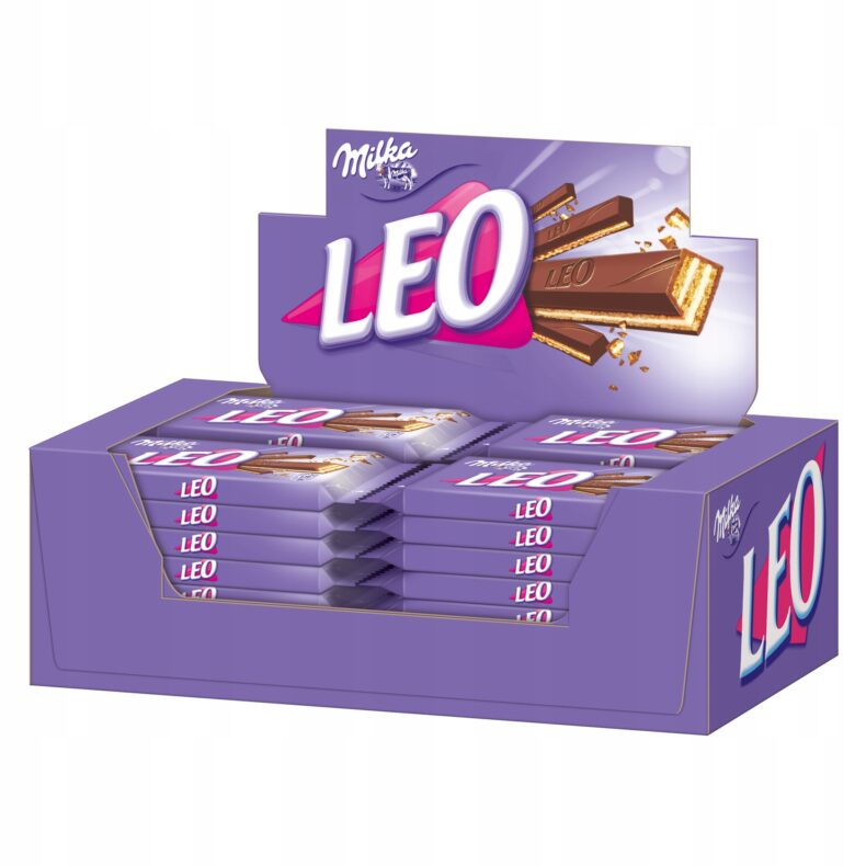 Milka Leo Wafelki Batoniki W Czekoladzie Mlecznej Karton Batony 32 x 33,3g