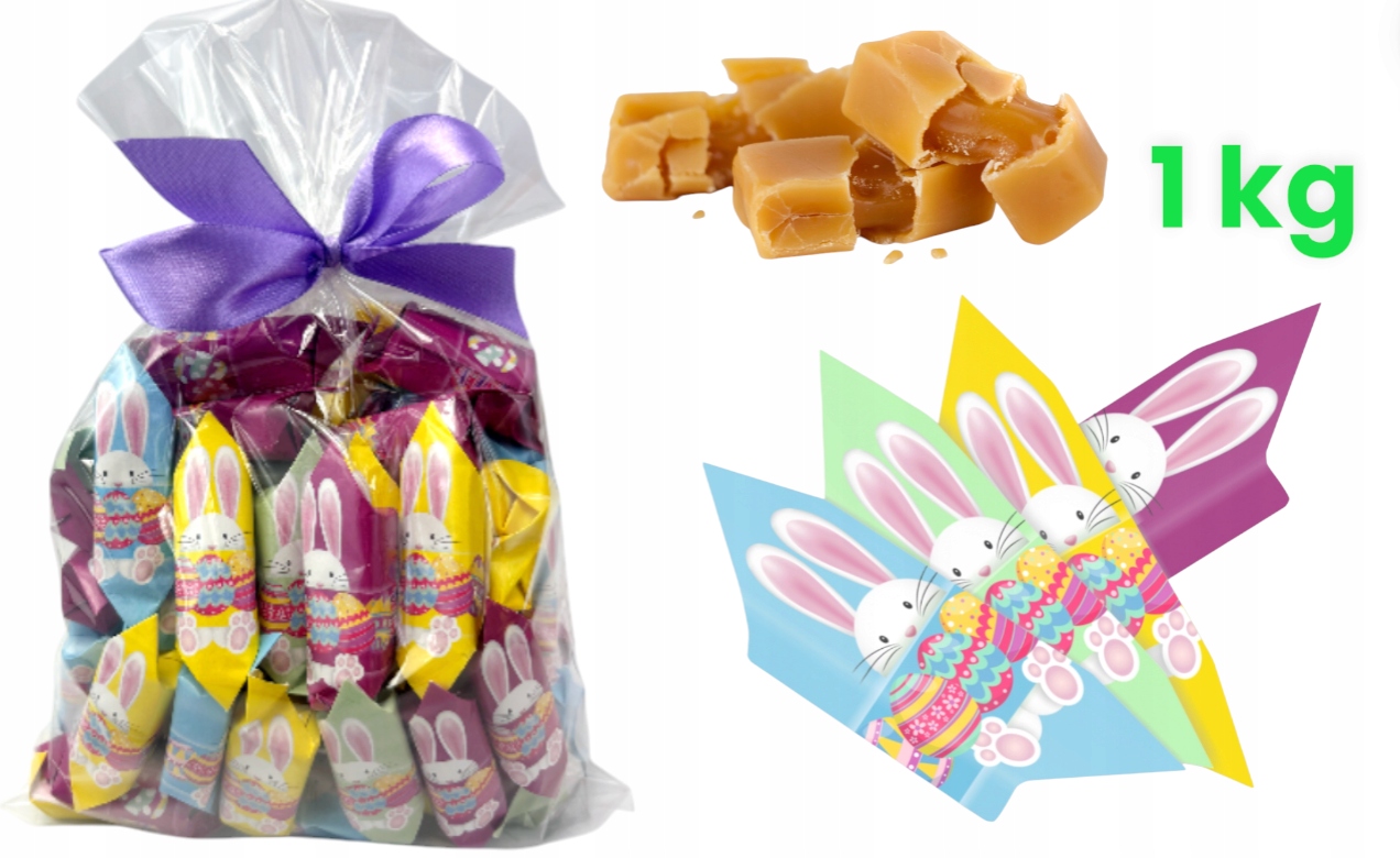 Krówka Krówki Świąteczne ŚWIĘTA KRÓLIK 1 kg Cukierki Wielkanocne Wielkanoc