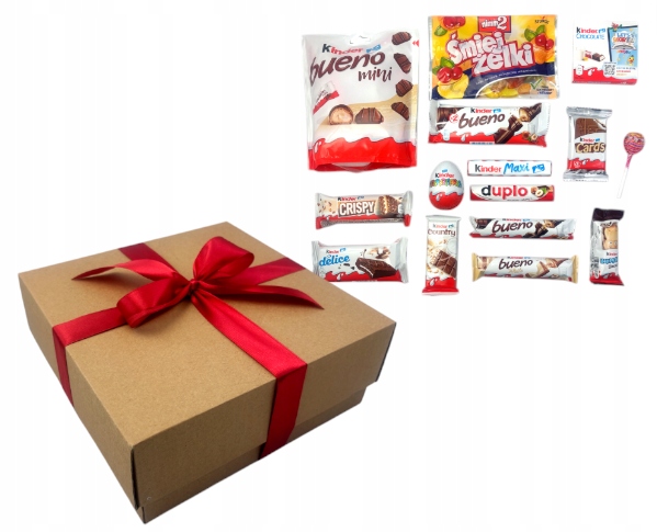 Świąteczna paczka Kinder Święta prezent Wielkanoc zestaw urodziny pudełko