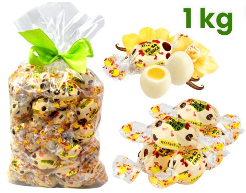 Roshen Ko-Ko Choco Cukierki Waniliowe Likier jajeczny 1 kg Wielkanoc Święta