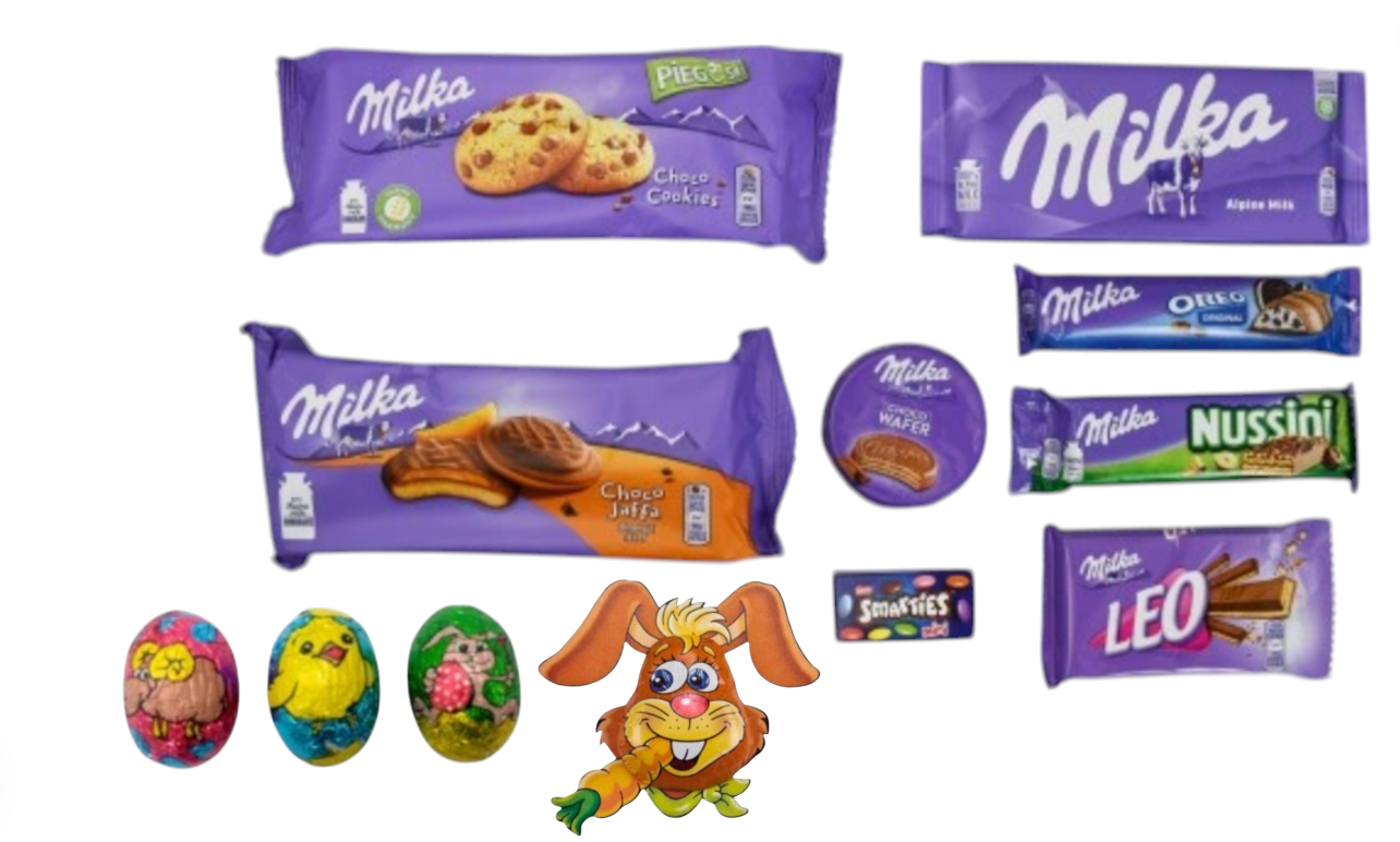 Świąteczna Paczka Słodyczy Milka Wielkanoc Prezent Słodycze