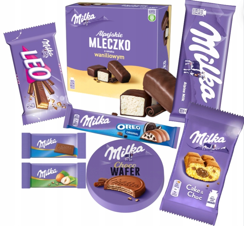 Milka słodycze paczka zestaw dla dzieci święta Wielkanoc czekolada