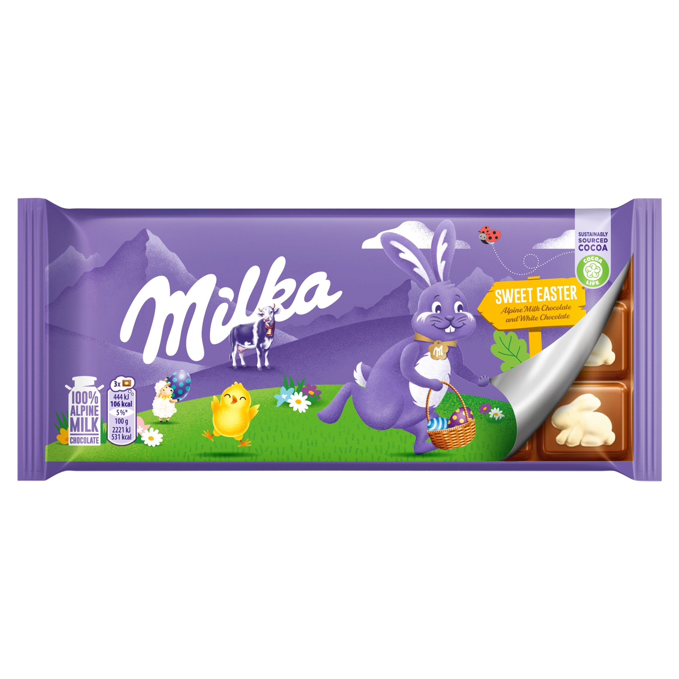 Milka Sweet Easter Czekolada Mleczna Biała Zajączki Króliczki Wielkanoc 90g
