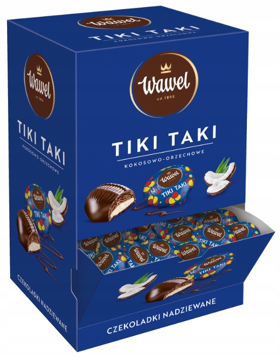 MIX Pomadki Tiki Taki Malaga Kasztanki Wawel 1kg cukierki święta PRALINY