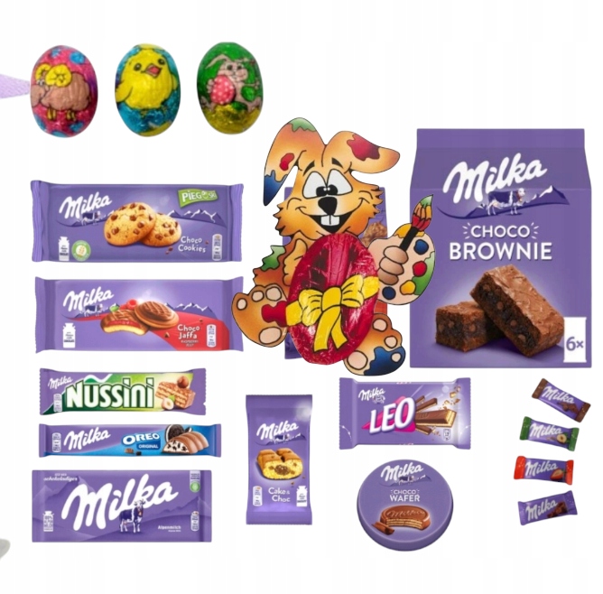 Zestaw Prezentowy Paczka Milka Prezenty Wielkanoc ŚWIĘTA Słodycze DZIECI