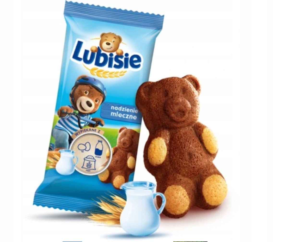 Lubisie Truskawka Biszkop Mleczne Czekoladowe ZESTAW Lubiś 3x30g CIASTKA