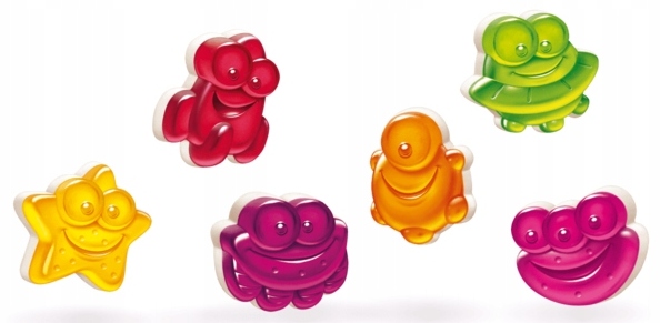 Nimm2 Śmiejżelki Mlekosmici Żelki Owocowe Pianki Gwiazdki Vege 90g x 2 paczki