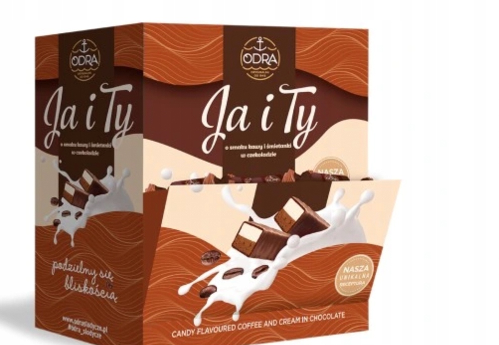 Cukierki Ja i Ty Kawowe Jogurt Śmietanka 0,5 kg kiwi nadziewane kawowe Odra