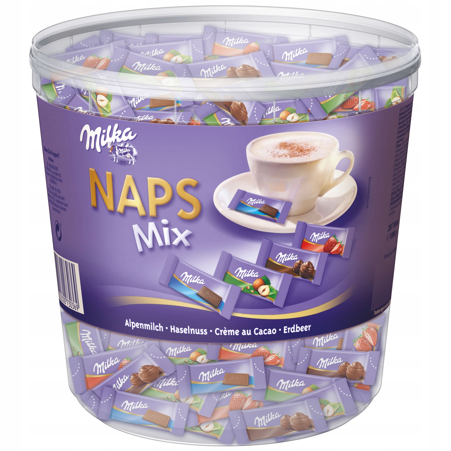 Czekoladki Milka Naps Mini Mix 207szt 1kg DE