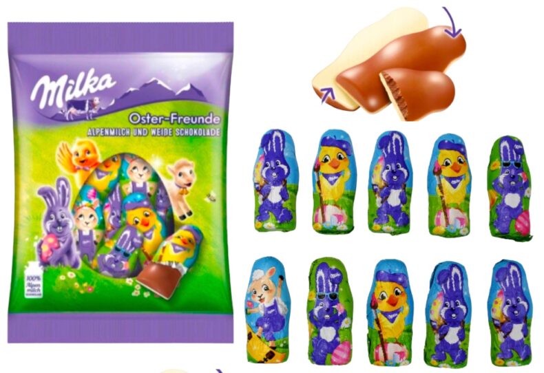 Milka Czekoladki Figurka ŚWIĘTA KURCZAK zajączek Wielkanoc KRÓLIK 120g DE