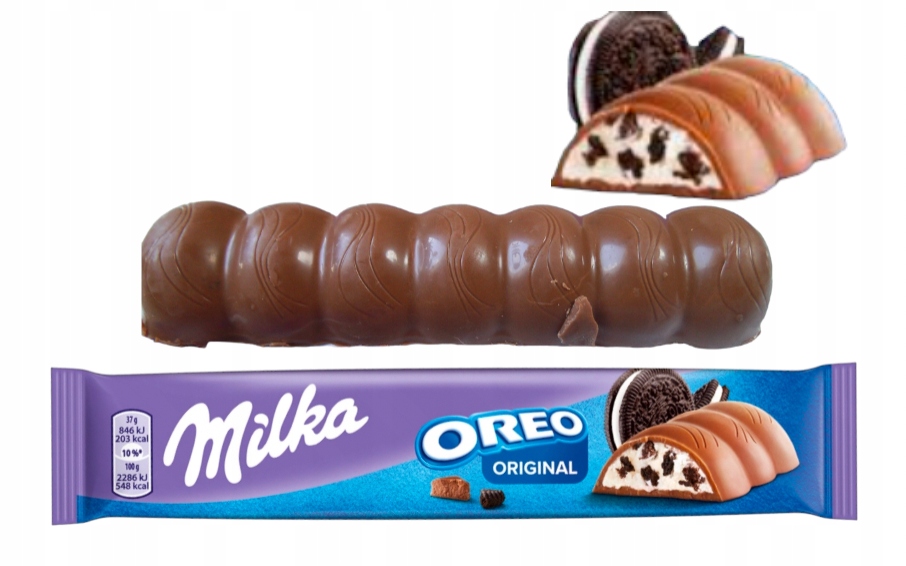 Milka Oreo Baton w mlecznej czekoladzie nadzieniem Batonik 4 x 37g dzieci