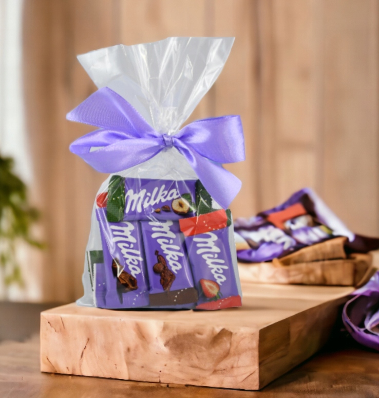 Naps Prezent UPOMINEK Czekoladki Milka 10 szt dla DZIECI ŚWIĘTA Wielkanoc