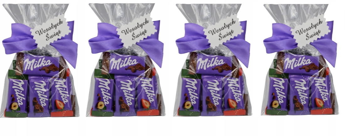 Naps Prezent UPOMINEK Czekoladki Milka 10 szt dla DZIECI ŚWIĘTA Wielkanoc