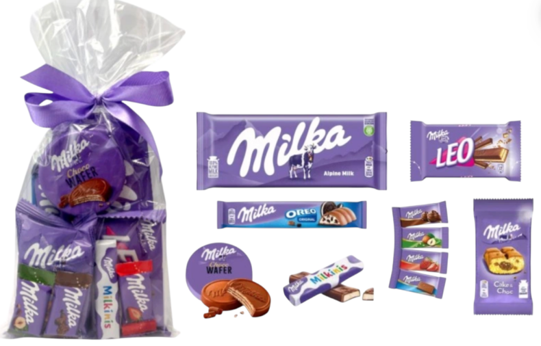 Milka zestaw paczka słodycze PREZENT dla dzieci koszyczek wielkanocny