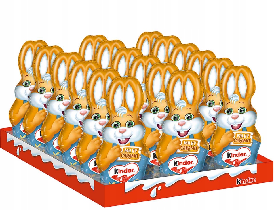 Kinder Figurka Mleczna Karmelowa Zajączek Królik Do Koszyka Wielkanoc 110g