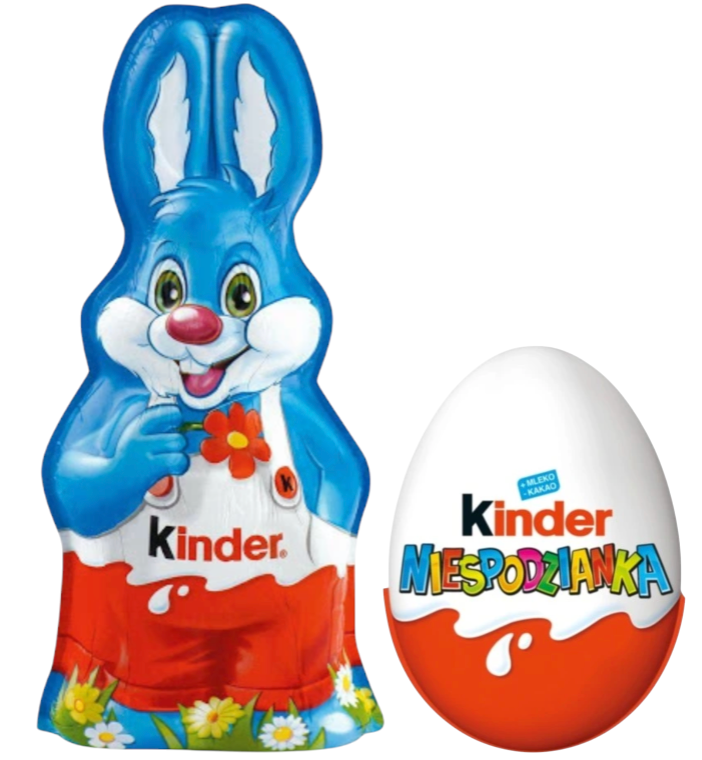 Wielkanocny zestaw słodyczy Kinder królik 55g zając Święta Jajko