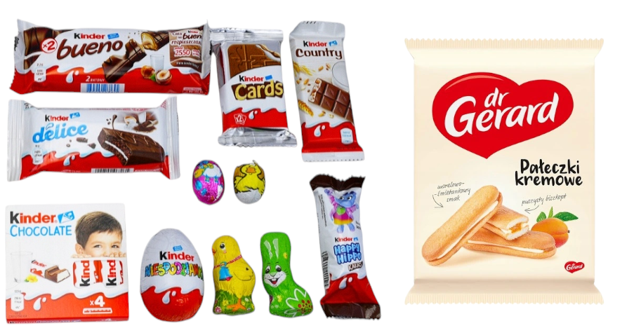 Zestaw Słodyczy Kinder Jajko Paczka Królik Święta