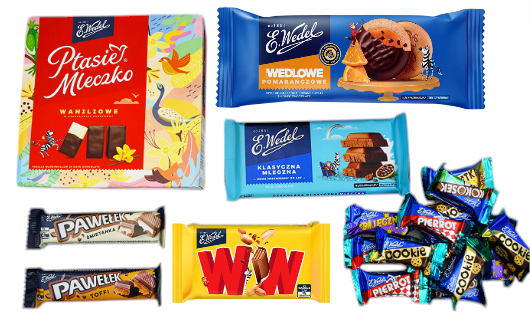 Kosz Wedel Zestaw Słodyczy Prezent urodziny ptasie mleczko święta