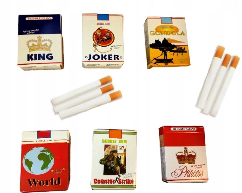 Papierosy Gumy Halloween do żucia Papieros Guma z efektem dymu 1 szt Paczka