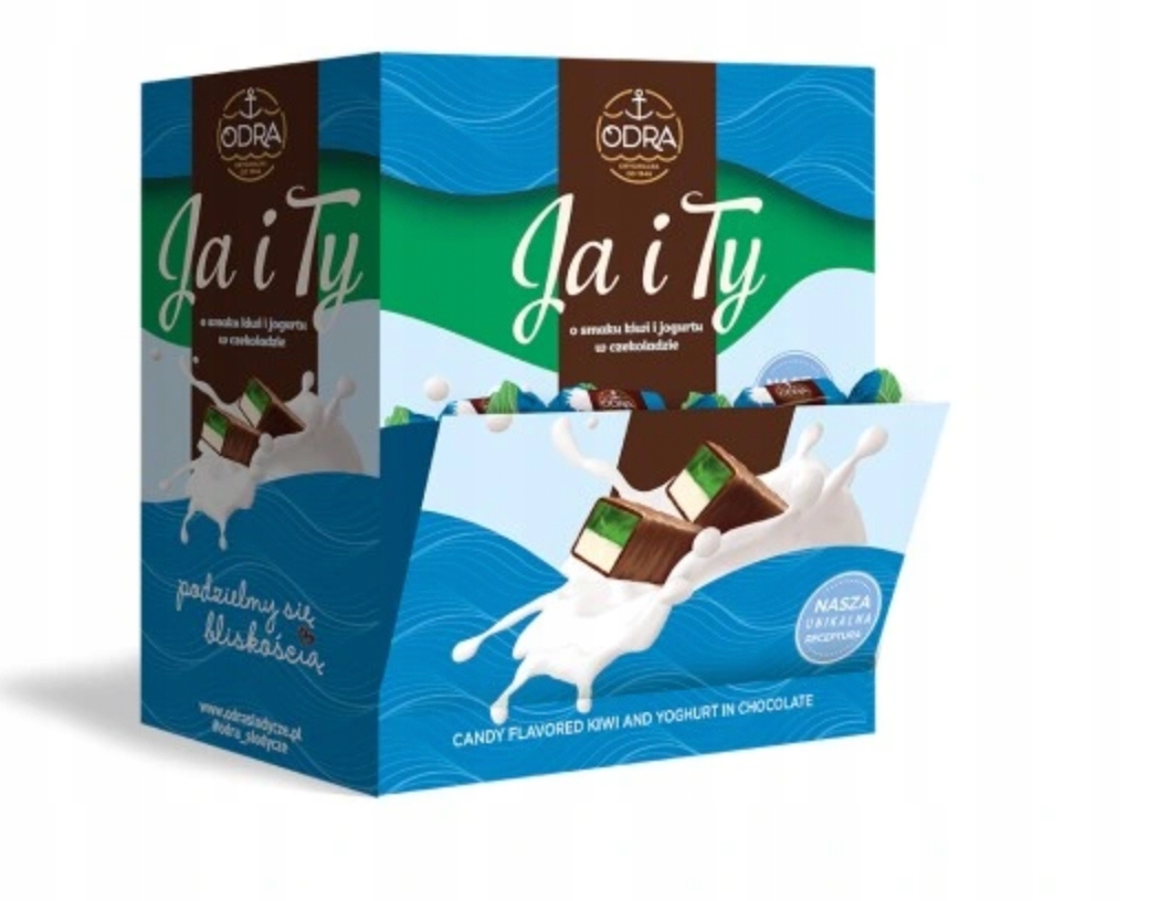 Cukierki Ja i Ty Kawowe Jogurt Śmietanka 0,5 kg kiwi nadziewane kawowe Odra