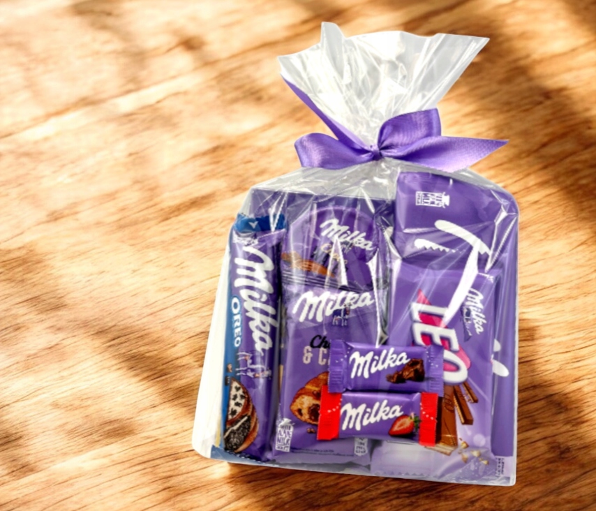 Milka słodycze paczka zestaw dla dzieci święta Wielkanoc czekolada