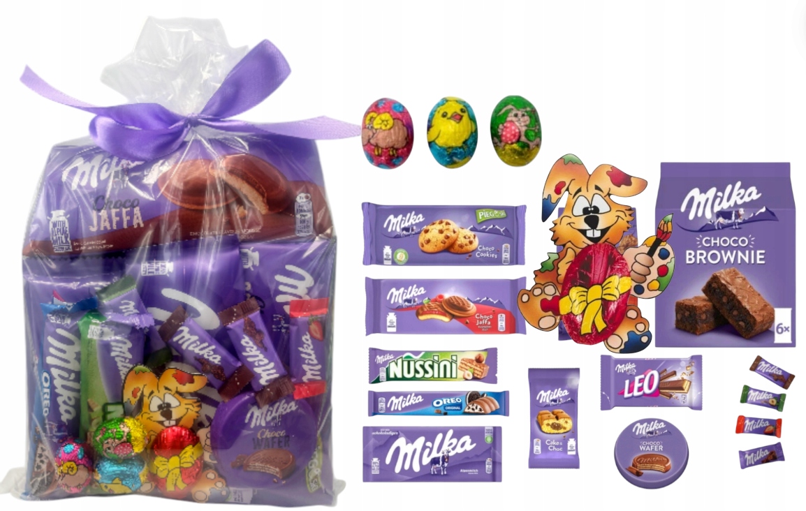 Zestaw Prezentowy Paczka Milka Prezenty Wielkanoc ŚWIĘTA Słodycze DZIECI