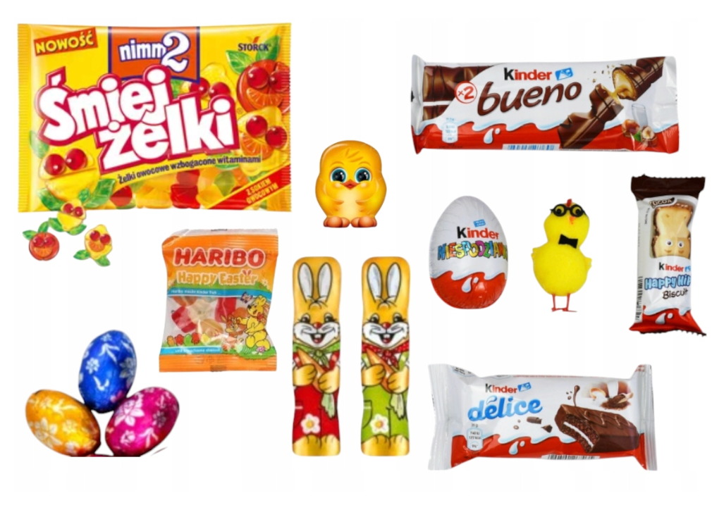 Zestaw Słodyczy na Wielkanoc Haribo Kinder Paczka