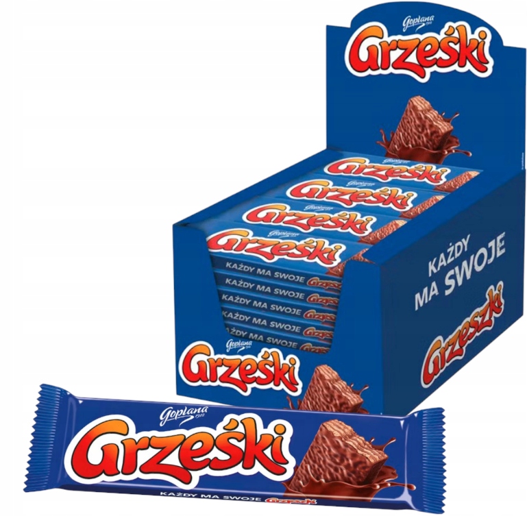 Goplana Grześki Batony Wafelki Nadziewane Kakaowe W Czekoladzie 36x36g