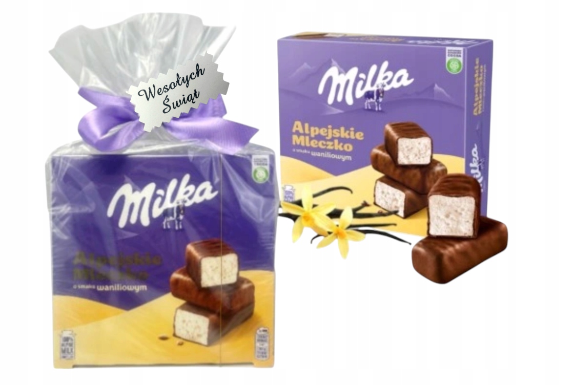 Milka Waniliowe Alpejskie Mleczko prezent Wielkanoc ŚWIĘTA Ptasie 330g