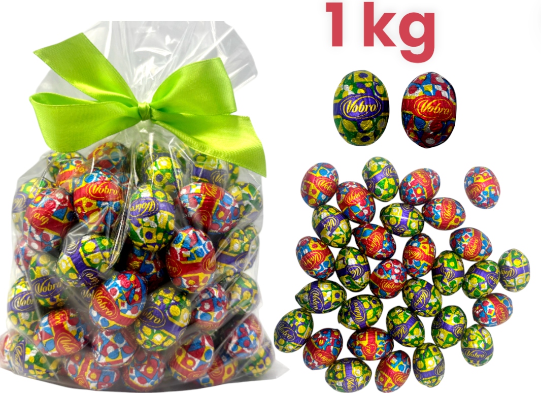 Vobro Jajeczka Czekoladowe Jajka Cukierki Mix Do Koszyka Na Wielkanoc 1 kg