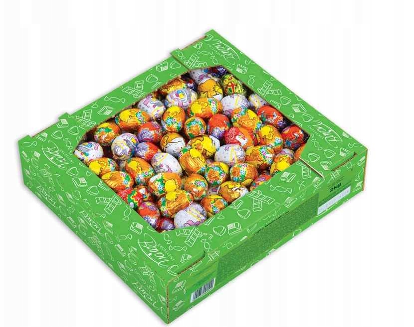 Cukierki Jajka czekoladowe Nadziewane Jajeczka Wielkanoc Baron 2000g 2kg